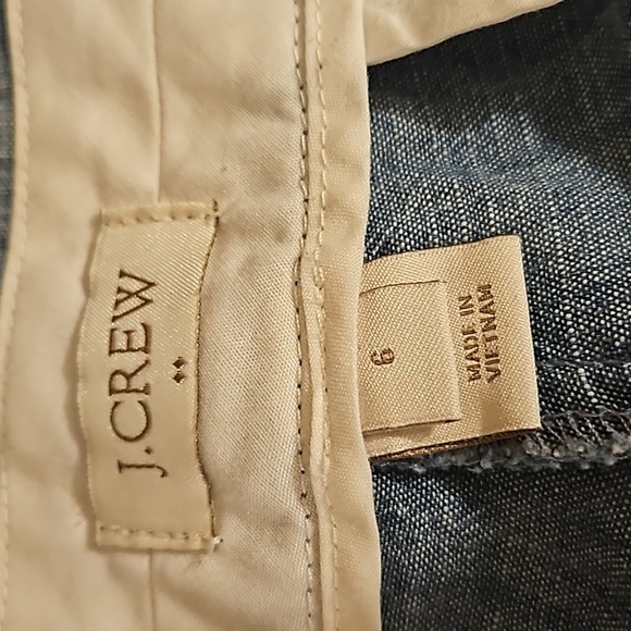 J. Crew 5" Chino Shorts Size 6 100% cotton Blue Style B9356 Med Echo Blue Wash - Picture 15 of 16